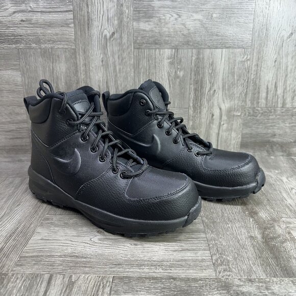 Nike Manoa Youth size 6y Triple Black Boots HF0750-001 - Picture 5 of 8